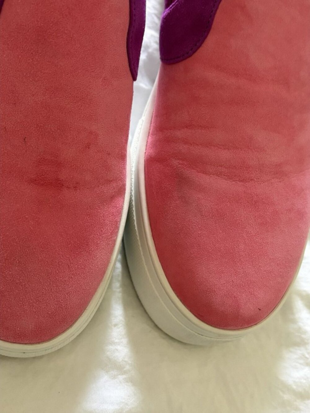 Charlotte Stone Pink & Purple Slip-On Suede Sneakers - Picture 10 of 10